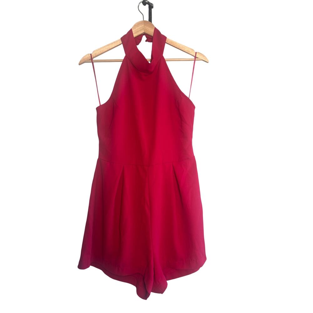 ASTR Fuchsia Halter Romper | Size Medium | Dressy One-Piece